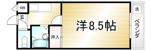 コスモハイツ新町Ⅱの間取り画像