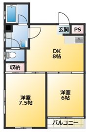 メゾン王城の間取り画像