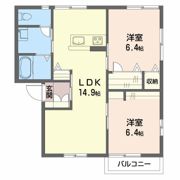 ルミエールしののい Eの間取り画像