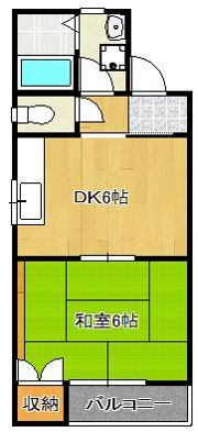 コーポ西湖の間取り画像