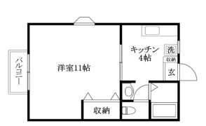 フラット川本の間取り画像