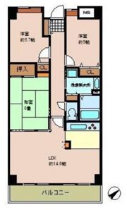 シーブリーズ東原壱番館の間取り画像