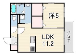 メゾン六甲Ⅱ（東灘区）の間取り画像