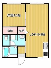 コーポ朝日B棟の間取り画像