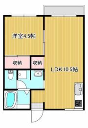 コーポ朝日B棟の間取り画像