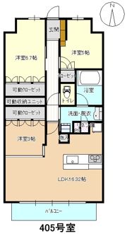 ブランシエラ岡山の間取り画像