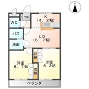 DearCoatamourⅡの間取り画像