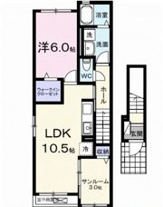 塩川アパート一期の間取り画像