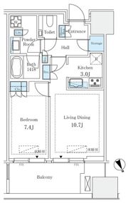 麻布台ヒルズレジデンスBの間取り画像