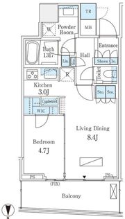 パークタワー晴海の間取り画像