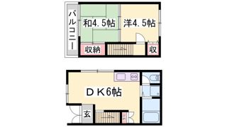 房王寺メゾネットハウスの間取り画像