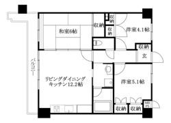 ライオンズマンション味酒町の間取り画像