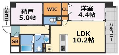 ATKレジデンスなんばの間取り画像
