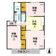 スクウェアガーデン Ⅷの間取り画像