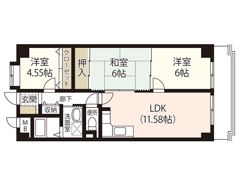 ユアコート西原関本の間取り画像