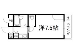 セレーネ田辺Ⅲ-Bの間取り画像