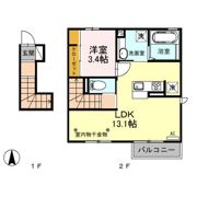 レーヴヤマコーの間取り画像