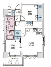 スプランディッド上本町WESTの間取り画像