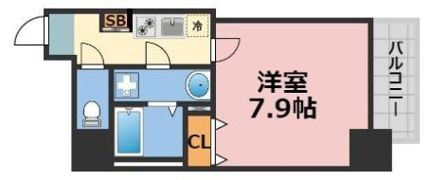 エグゼ堺筋本町の間取り画像