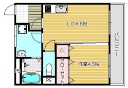 加美駅前コーポの間取り画像