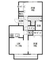 フロリアーデ梅島B棟の間取り画像