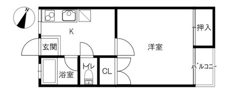 ジュネスくれないの間取り画像