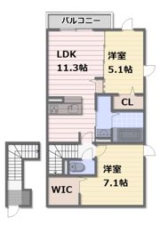 D-ROOM赤間駅前2の間取り画像
