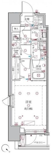 クレイシア月島の間取り画像