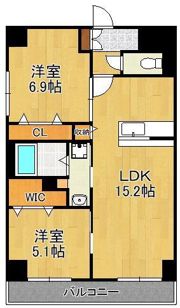 グランシャルール京町の間取り画像