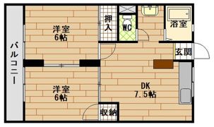 戸坂ラックビルの間取り画像