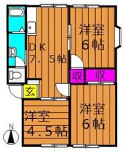 サンタウンコーラル Aの間取り画像