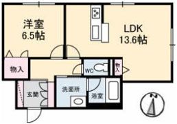 ベレオ北矢三の間取り画像