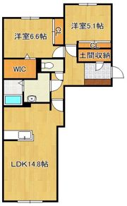 ヴィラ ダンク上到津の間取り画像