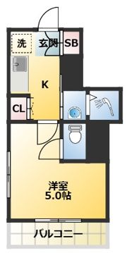 杉田ハイツ西大井の間取り画像