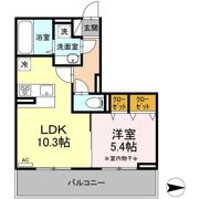 D-ROOM紅雲町Cの間取り画像