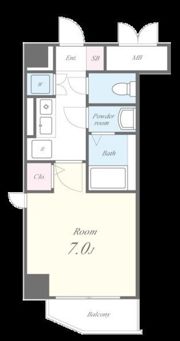 ヴィラマリオンの間取り画像