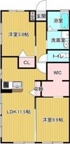 ウィズハイム駅前東 Bの間取り画像