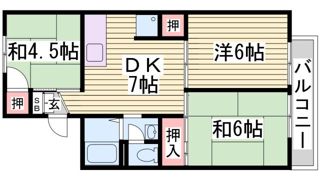 ジュネス北六甲の間取り画像