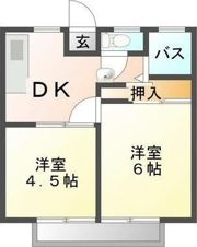 ユーハイツの間取り画像