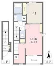 サンリットはなみずき Kの間取り画像