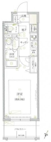 クレイシア芝浦の間取り画像