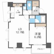 クロスレジデンス大阪新町の間取り画像