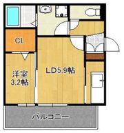 D-room陣原IIの間取り画像