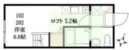 ハーミットクラブハウス三ツ沢南町A棟の間取り画像