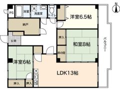 フラット新屋敷の間取り画像