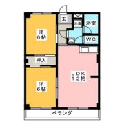 虫明第二マンションの間取り画像