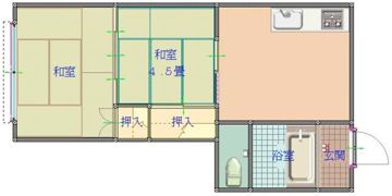 第一昭和荘 B棟の間取り画像