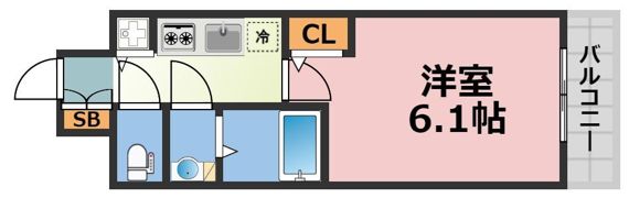 プレサンス松屋町ファステの間取り画像
