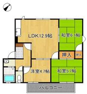 フレグランス学園台 B棟の間取り画像