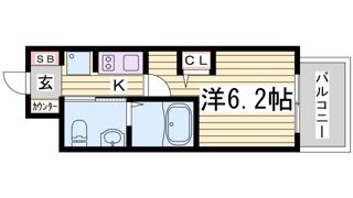 エステムプラザ神戸三宮ルクシアの間取り画像
